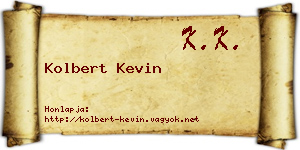 Kolbert Kevin névjegykártya